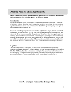 Atomic Models and Spectroscopy-PhET