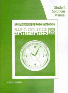 Basic College Mathematics  An Applied Approach, Tenth Edition Solution Manual ( PDFDrive )