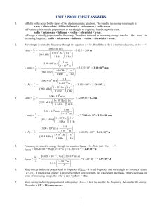 CHEM 1120 Unit 2 Problem Set Answers