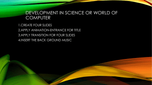Development in science or world of computer