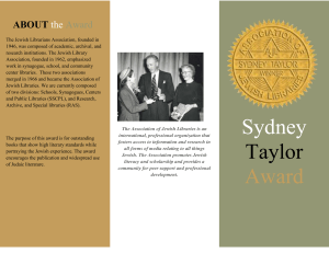 Sydney Taylor Award Brochure