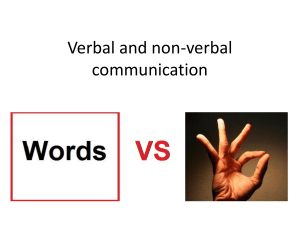 Verbal and non verbal communication