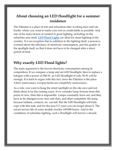 About choosing an LED floodlight for a summer hearthstone 