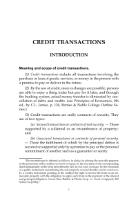 Comments Cases on Credit Transactions by De Leon