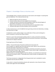 BUSINESS LAW CHAPTER 1