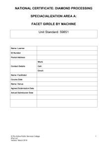 Diamond Processing Course: Facet Girdle by Machine