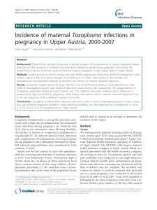 Maternal Toxoplasma Incidence in Upper Austria, 2000-2007