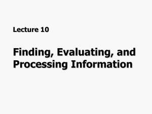 L 8 Finding-Evaluat-Process Info 2021
