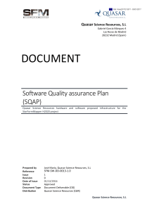 Software Quality Assurance Plan (SQAP)