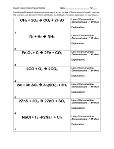 ChemicalEquationsConservationofMassPracticeBalancedorUnbalanced-1