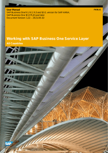 Working with SAP Business One Service Layer