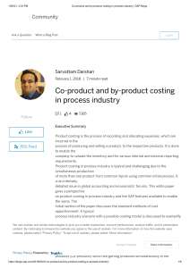 Co-product and by-product costing in process industry   SAP Blogs