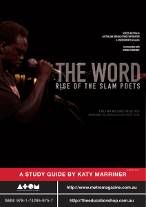 cv   ATOM Study Guide - The Word - Rise Of The Slam Poets
