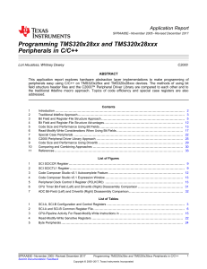 TMS320x28xx Peripheral Programming in C/C++