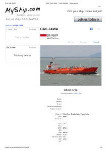 GAS JAWA Myship.com speed details IMO 8904056