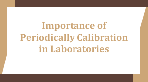 Importance of Periodically Calibration in Laboratories