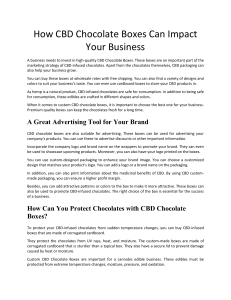 How CBD Chocolate Boxes Can Impact Your Business