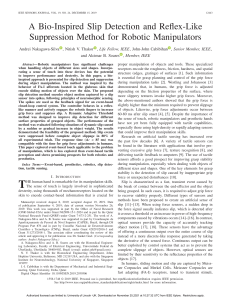 A Bio-Inspired Slip Detection and Reflex-Like Suppression Method for Robotic Manipulators