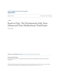 Route to Glory  The Developments of the Trans-Saharan and Trans-M