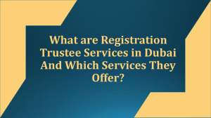 What are Registration Trustee Services in Dubai