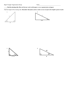 Right Triangle Trigonometry Review 2