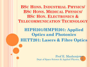 Lecture 7 Optical Devices and Systems