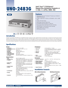 Advantech UNO-2483G Embedded Automation Computer Datasheet