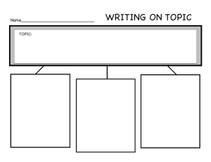 Writing on Topic Graphic Organizer