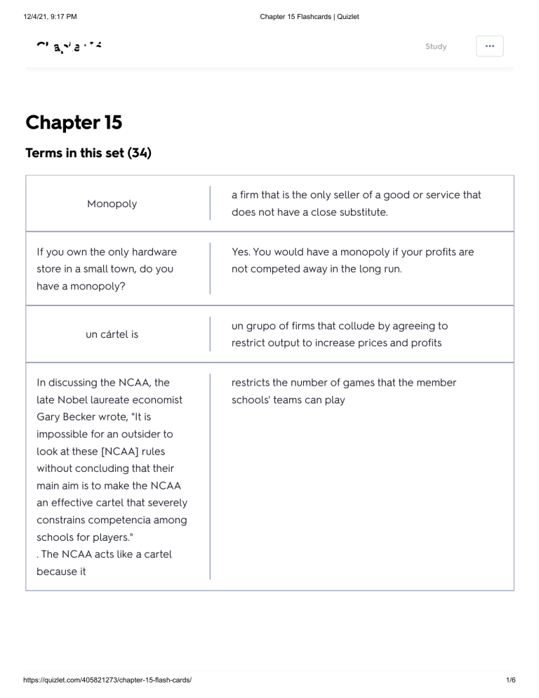 Chapter 15 Flashcards Quizlet