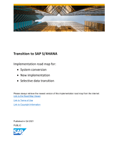 Transition to SAP S4HANA - 21Q4 Final External