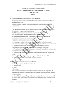 Quantity Surveying & Valuations: Estimating & Costing