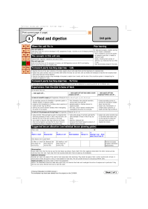 Food and Digestion Unit Guide