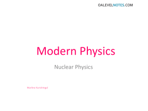 Modern Physics - A2 Cambridge 