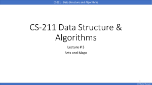 CS-211 Data Structure & Algorithms maps