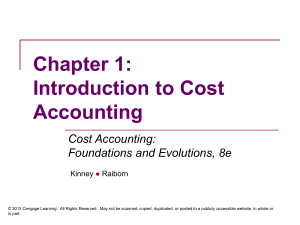 Cost Accounting Introduction: Foundations & Evolutions