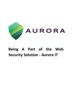 Being A Part of the Web Security Solution - Aurora IT