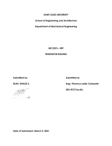 Transistor Biasing Lab Report