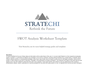 Stratechi - SWOT Analysis Worksheet Template