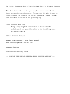 Calculus Made Easy eBook: Introduction to Differential & Integral Calculus