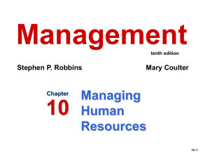 Chapter 10 - Managing Human Resources-محول