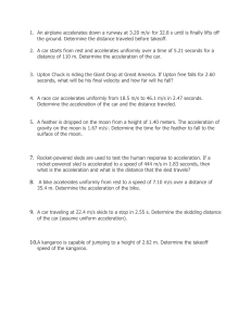 Speed and Acceleration Practice Problems Worksheet
