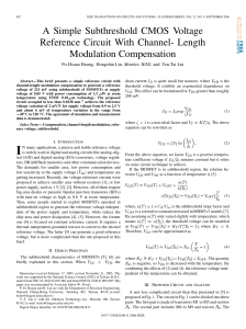 2006-A Simple Subthreshold CMOS Voltage Reference Circuit With Channel- Length Modulation Compensation