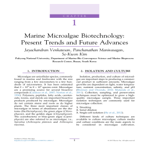 Chapter 1. Marine Microalgae biotechnology