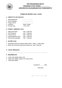 form review soal UAS hasil rapat