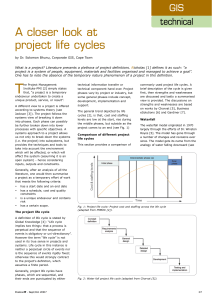 A closer look at project life cycles