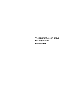 Cloud Security Posture Management Practice Guide