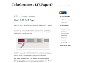 Basic LTE Call Flow   To be become a LTE Expert 