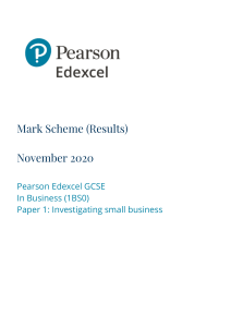 Business paper 1 mark scheme 