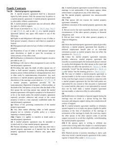 Marital Property Agreements: Legal Framework