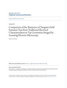 Comparison of the Sharpness of Tungsten Field Emission Tips from